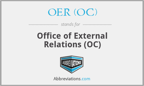 OER (OC) - Office of External Relations (OC)